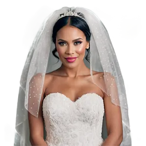 Glitter Tulle Bridal Veil PNG Pol24
