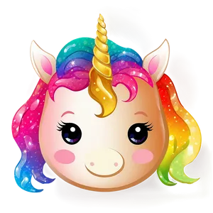 Glitter Unicorn Clipart Png 06262024 PNG image