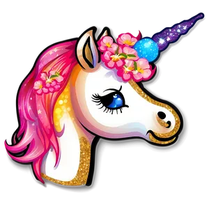 Glitter Unicorn Clipart Png 06262024 PNG image