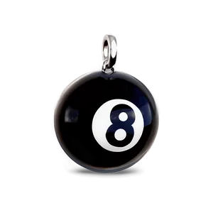 Glittering 8 Ball Charm Png 81 PNG image