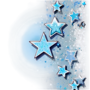 Glittering Blue Stars Effect PNG Cuf54 PNG