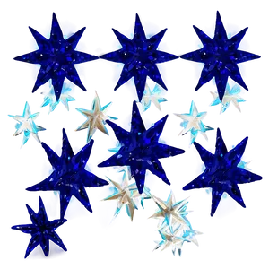 Glittering Blue Stars Effect PNG Uja45 PNG