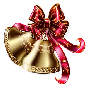 Glittering Christmas Bells Png 06122024 PNG image