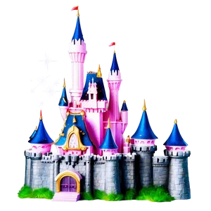 Glittering Disney Castle PNG 05242024