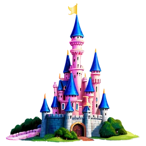 Glittering Disney Castle PNG Ofa18
