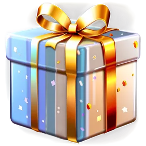 Glittering Gift Box PNG Aov86