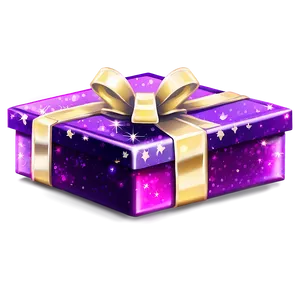 Glittering Gift Box PNG Chi