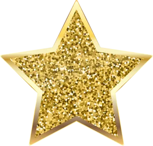 Glittering Golden Star Graphic PNG image