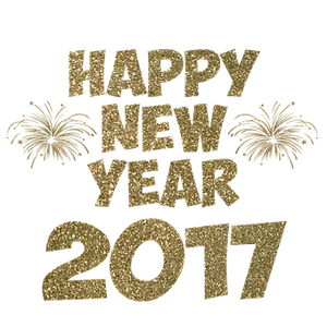 Glittering Happy New Year2017 PNG