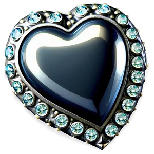 Glittering Heart Jewel PNG B