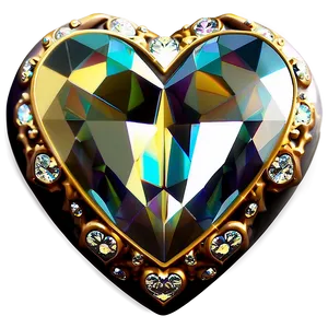 Glittering Heart Jewel PNG D