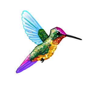 Glittering Hummingbird PNG Pac70 PNG