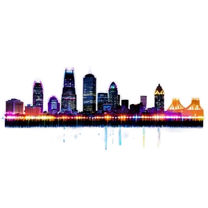 Glittering Philadelphia Skyline At Night PNG Lbi PNG