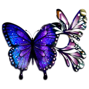 Glittering Purple Butterfly Png 05232024 PNG image