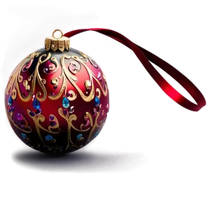 Glittering Red Ornament Png Ugd96 PNG image