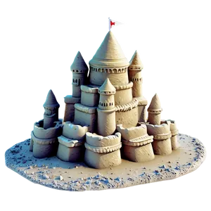 Glittering Sandcastle PNG Mjs80
