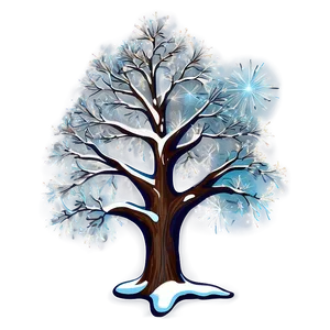 Glittering Snow Tree PNG 20