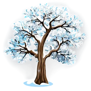 Glittering Snow Tree PNG 71