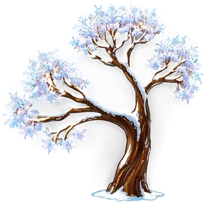 Glittering Snow Tree PNG Ojq