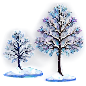 Glittering Snow Trees PNG 68 PNG