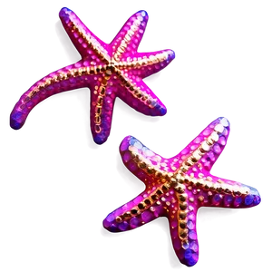 Glittering Starfish Clip PNG 05242024