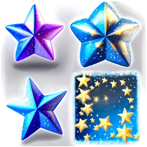 Glittering Stars Png 37 PNG image