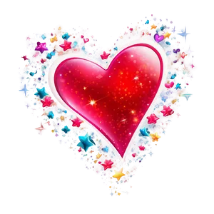 Glittering Valentines Star Png 05232024 PNG image