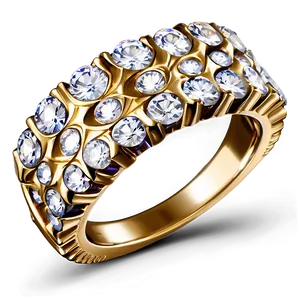 Glittering Zirconia Rings PNG 06122024 PNG