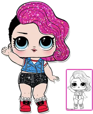 Glittery_ Animated_ Doll_ Character