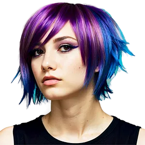 Glittery Emo Hair Style PNG 05252024 PNG