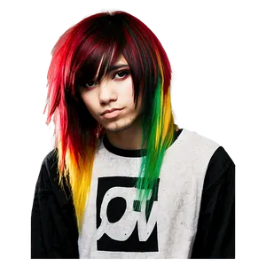 Glittery Emo Hair Style Png 05252024 PNG image