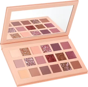 Glittery Eyeshadow Palette Open PNG image