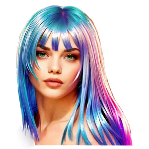 Glittery Hair Clipart PNG Nyd98