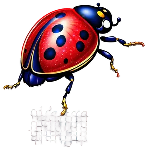Glittery Ladybug Fantasy PNG 05242024