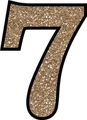 Glittery Number7 Graphic PNG image