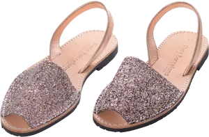 Glittery Pink Sandals Isolated PNG