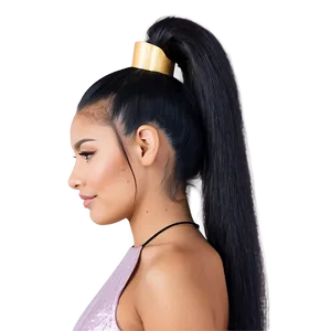 Glittery Ponytail Accent Png 6 PNG image