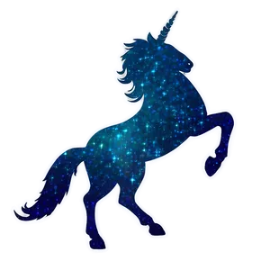 Glittery Unicorn Silhouette Png Qjx PNG image