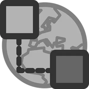 Global Network Connection Icon PNG image