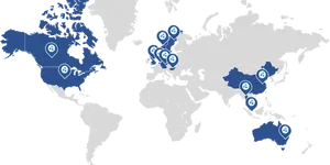 Global Network Distribution Map PNG image