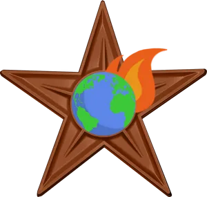 Global Warming Awareness Star PNG image