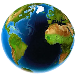 Globe Cartoon Earth Png 05252024 PNG image