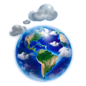 Globe With Clouds Png 46 PNG image