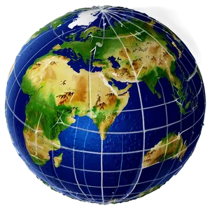 Globe With Latitude And Longitude Png 3 PNG image