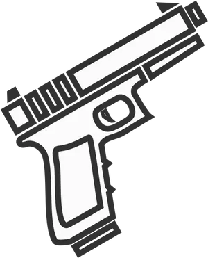 Glock Pistol Vector Illustration