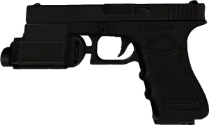 Glock Pistolwith Attachments PNG image