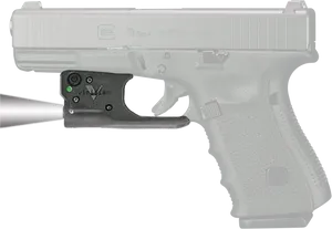 Glock Pistolwith Laser Sight PNG image