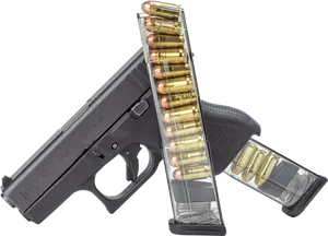 Glock Pistolwith Transparent Magazine