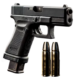 Glock With Extended Magazine Png 05212024 PNG image