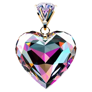 Glorious Diamond Heart PNG 06262024